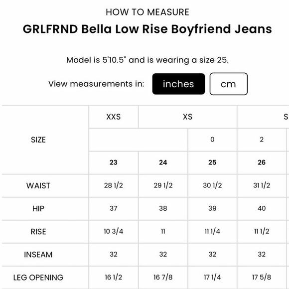 GRLFRND NWT Bella Low Rise Boyfriend Jean 25 $245 NEW - Picture 7 of 8
